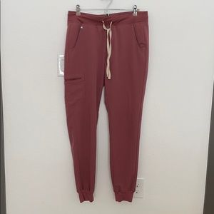 Figs mauve Zamora jogger scrub pants medium tall